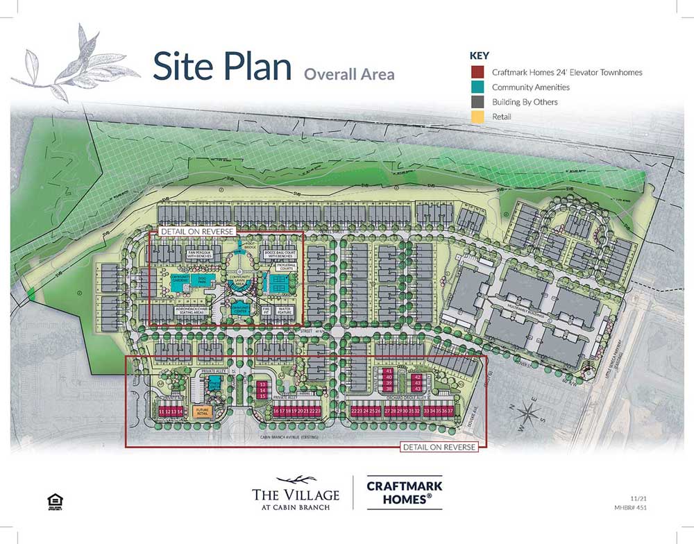 The Village at Cabin Branch Site Plan, Craftmark Homes