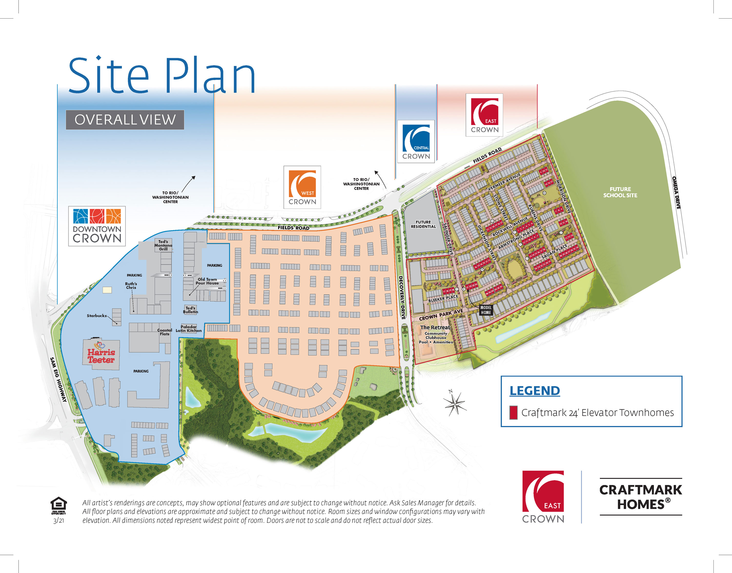 Crown Community Site Plan, Gaithersburg MD, Craftmark Homes