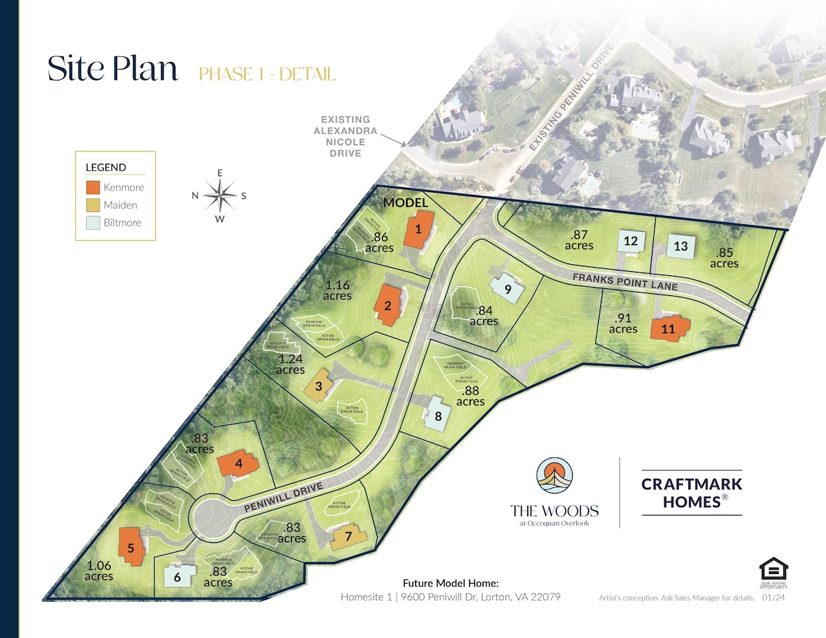 Occoquan Site Plan, Craftmark Homes