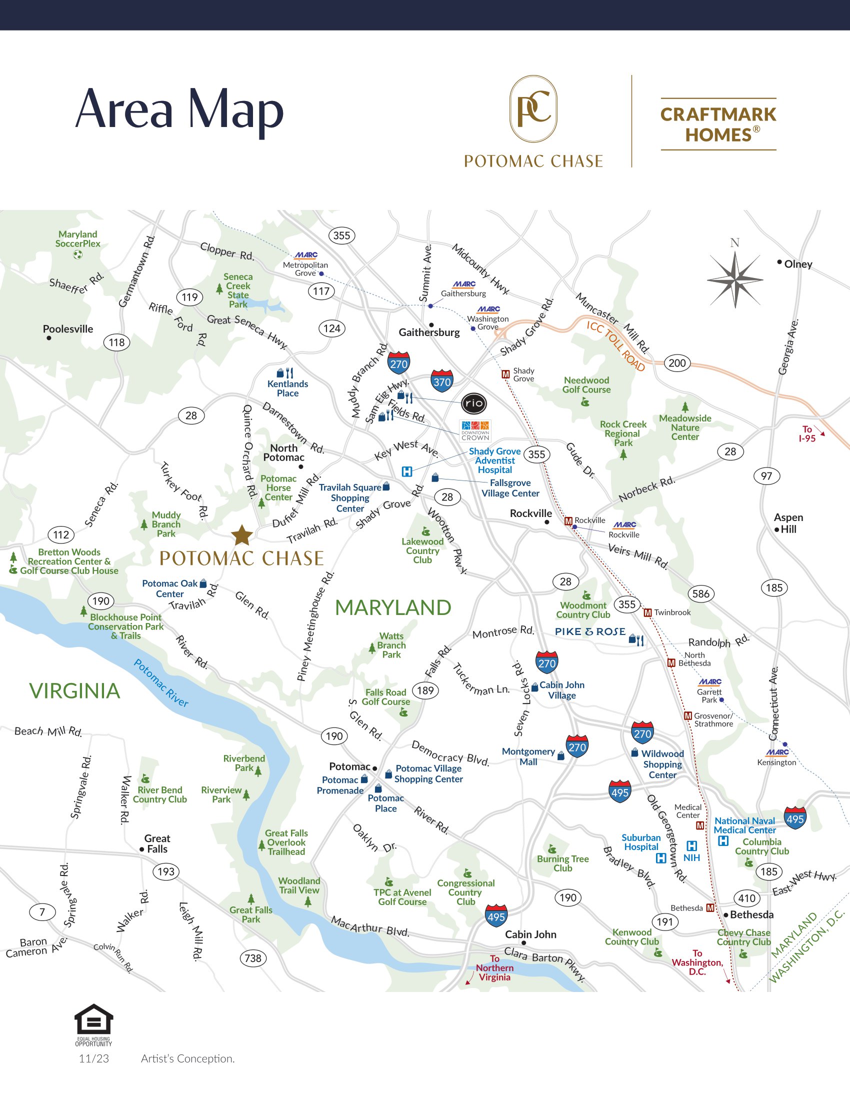Potomac Chase Site Plan, Craftmark Homes