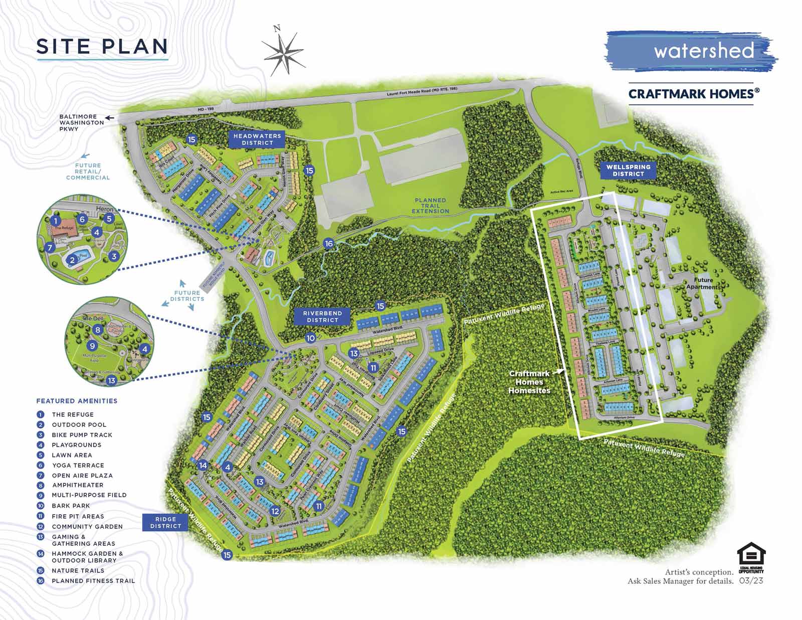 Watershed Site Plan, Craftmark Homes