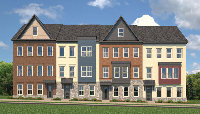 The Seneca Floor Plan, Townhomes Available at Clarkburg, MD